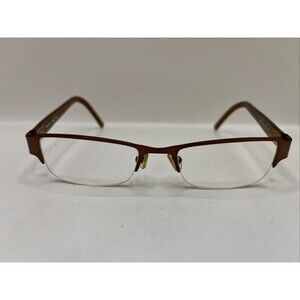 Follow Me Eyeglasses F6008 Col 04 Half Rim Italy Frames Only Brown 50-18-135
